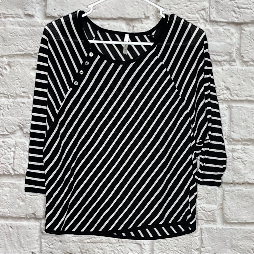 Bella D Striped Crop Top Size Large